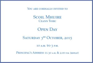 scoil mhuire invite